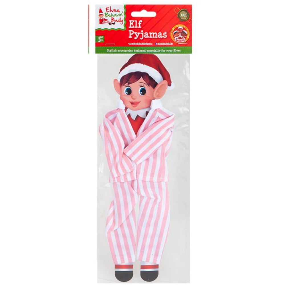 Køb Elves Behavin' Badley Pink Elf Striped Pyjamas