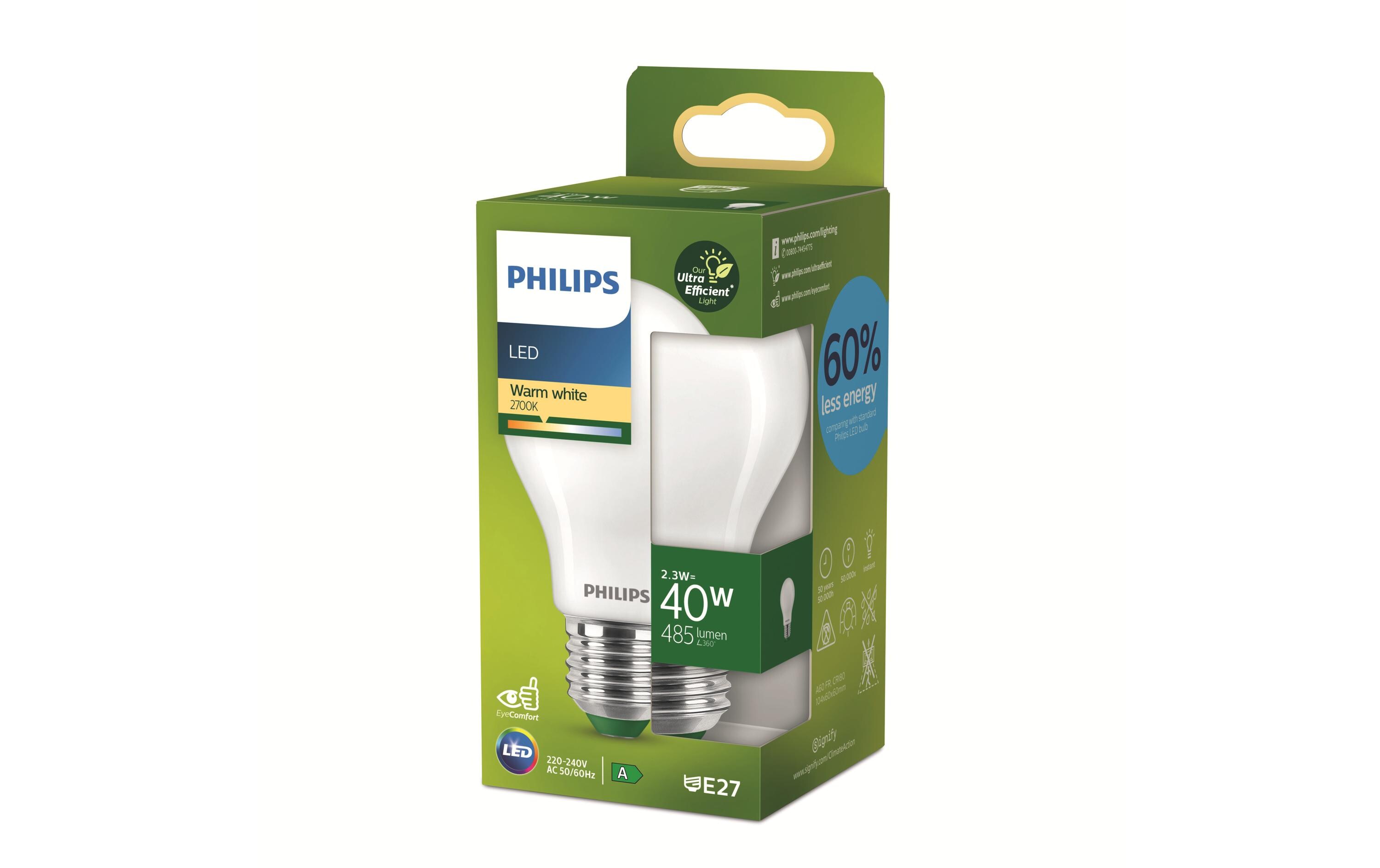 Lampe E27 LED, Ultra-Effizient, Warmweiss, 40W ErsatzUltraeffizientes LED-Leuchtmittel