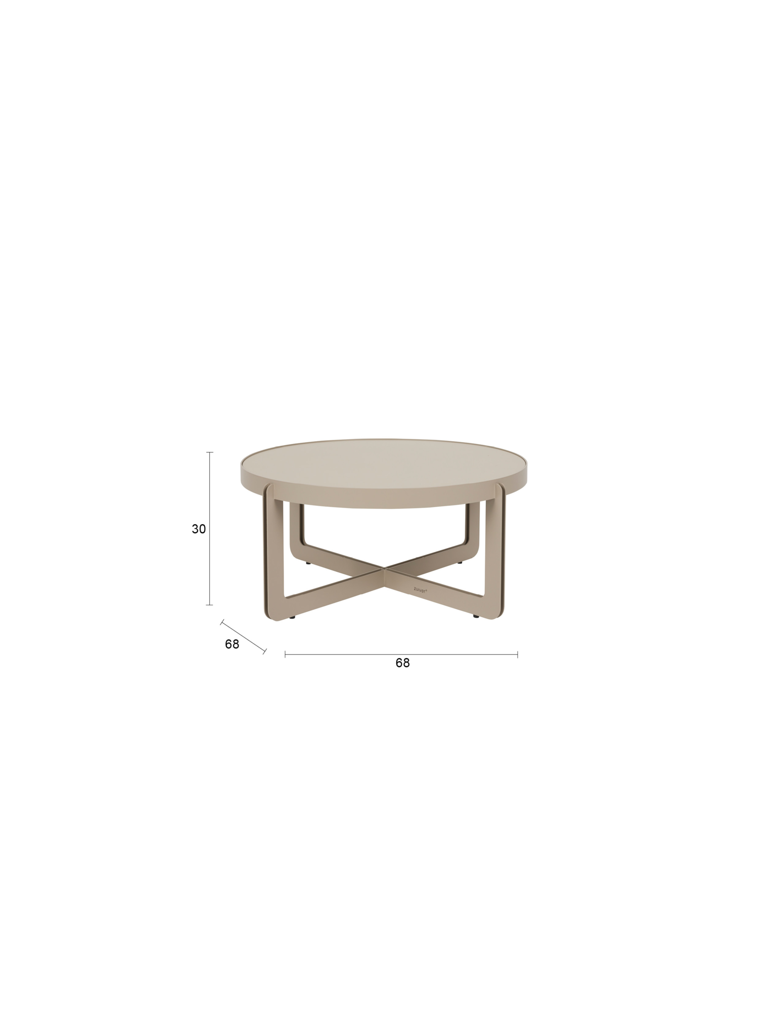 Salontafel Centre rond beige
