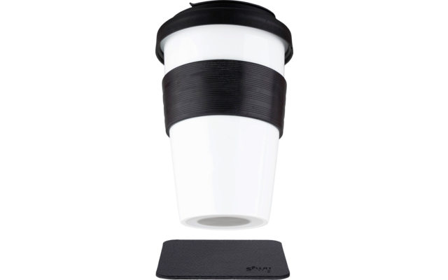 Silwy To-Go-Cup Porzellan inkl. Untersetzer 350ml