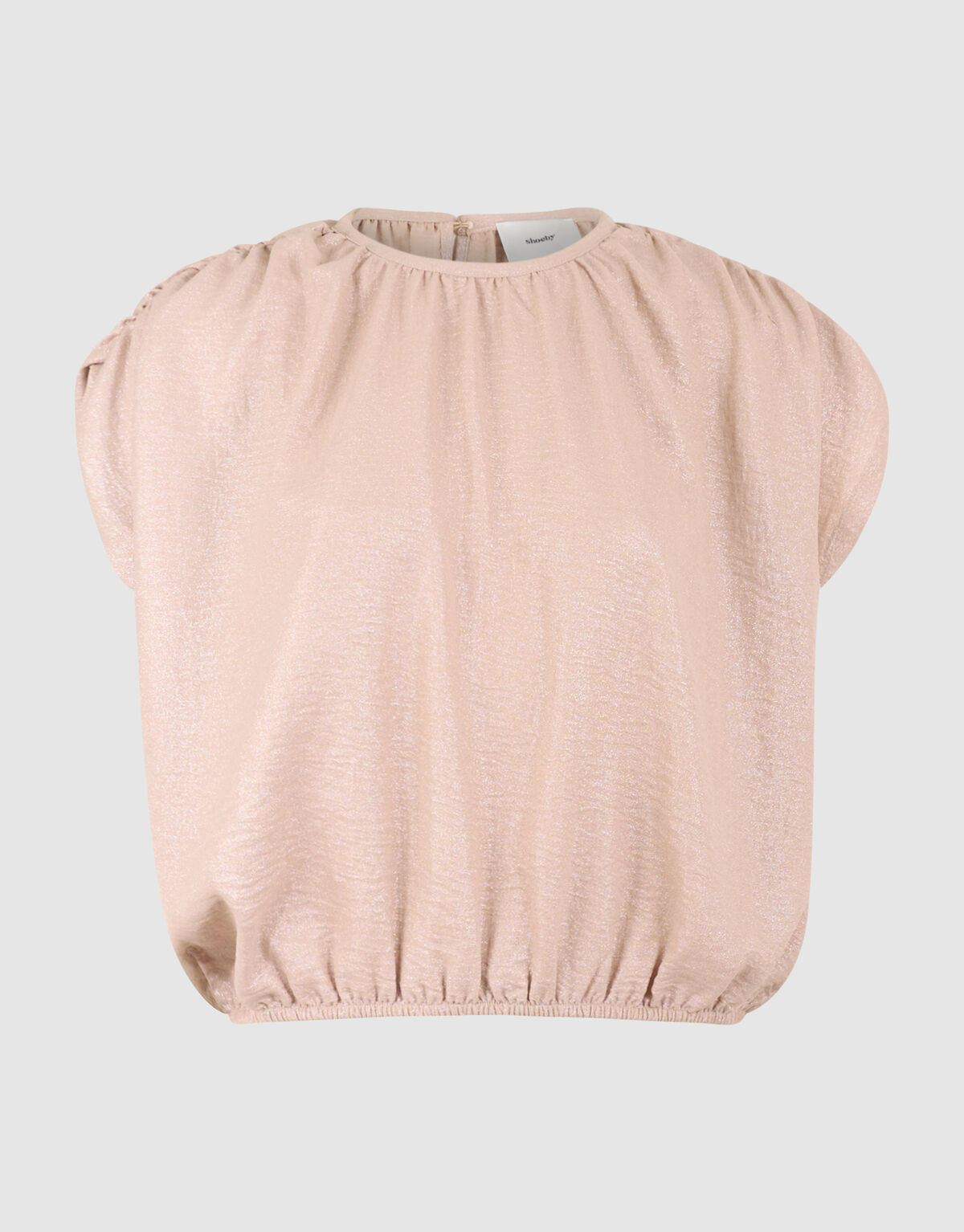 Glitter Cropped Twist Top Zand
