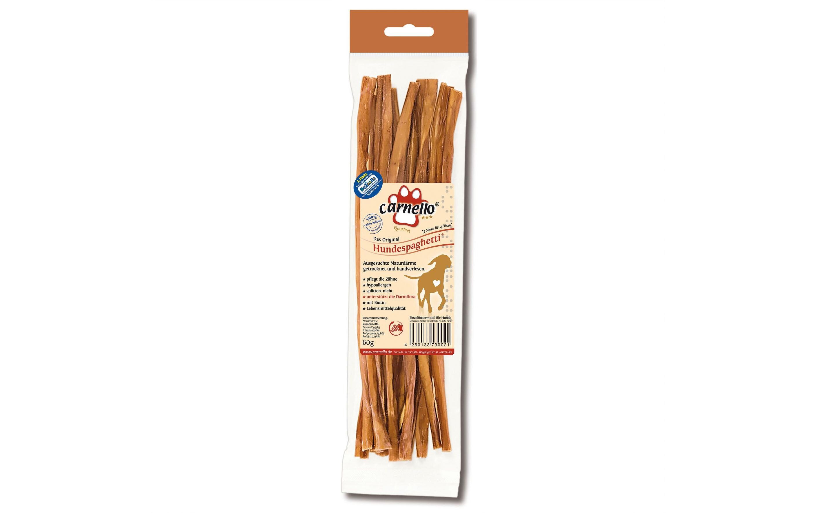 Kausnack Hundespaghetti 24 cm, 60 gBeliebter Kauspass für Hunde