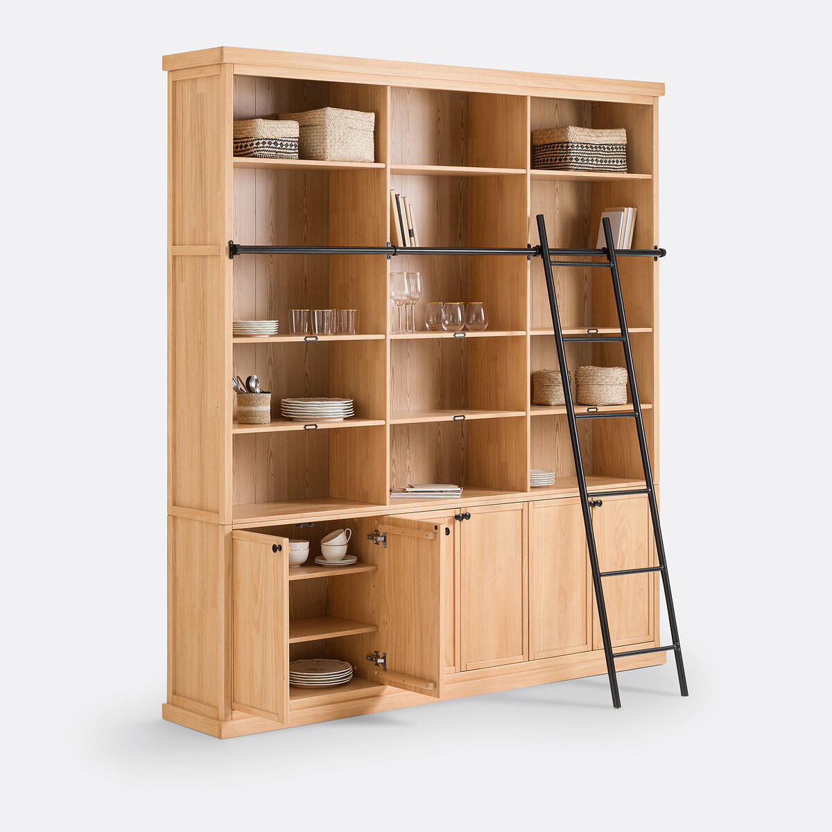 LA REDOUTE INTERIEURS<br>Estante de pinho com escada, Dario