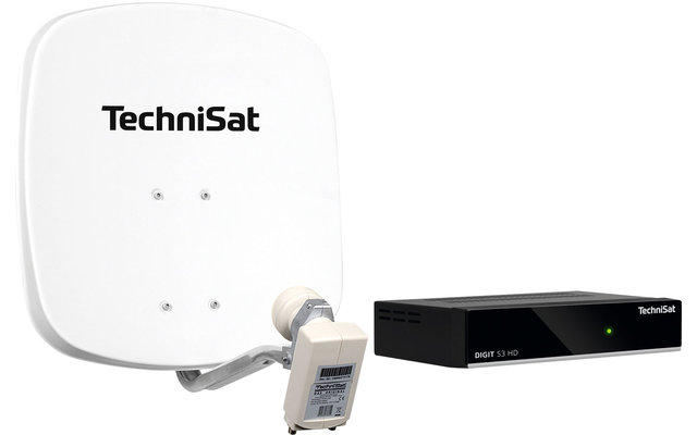 Technisat Set DigiDish 45 Sat-Antenne (Twin-LNB) mit Digit S3 HD SAT-Receiver