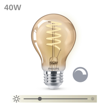 Philips LED peer E27 40 watt 2200K Amber dimbaar
