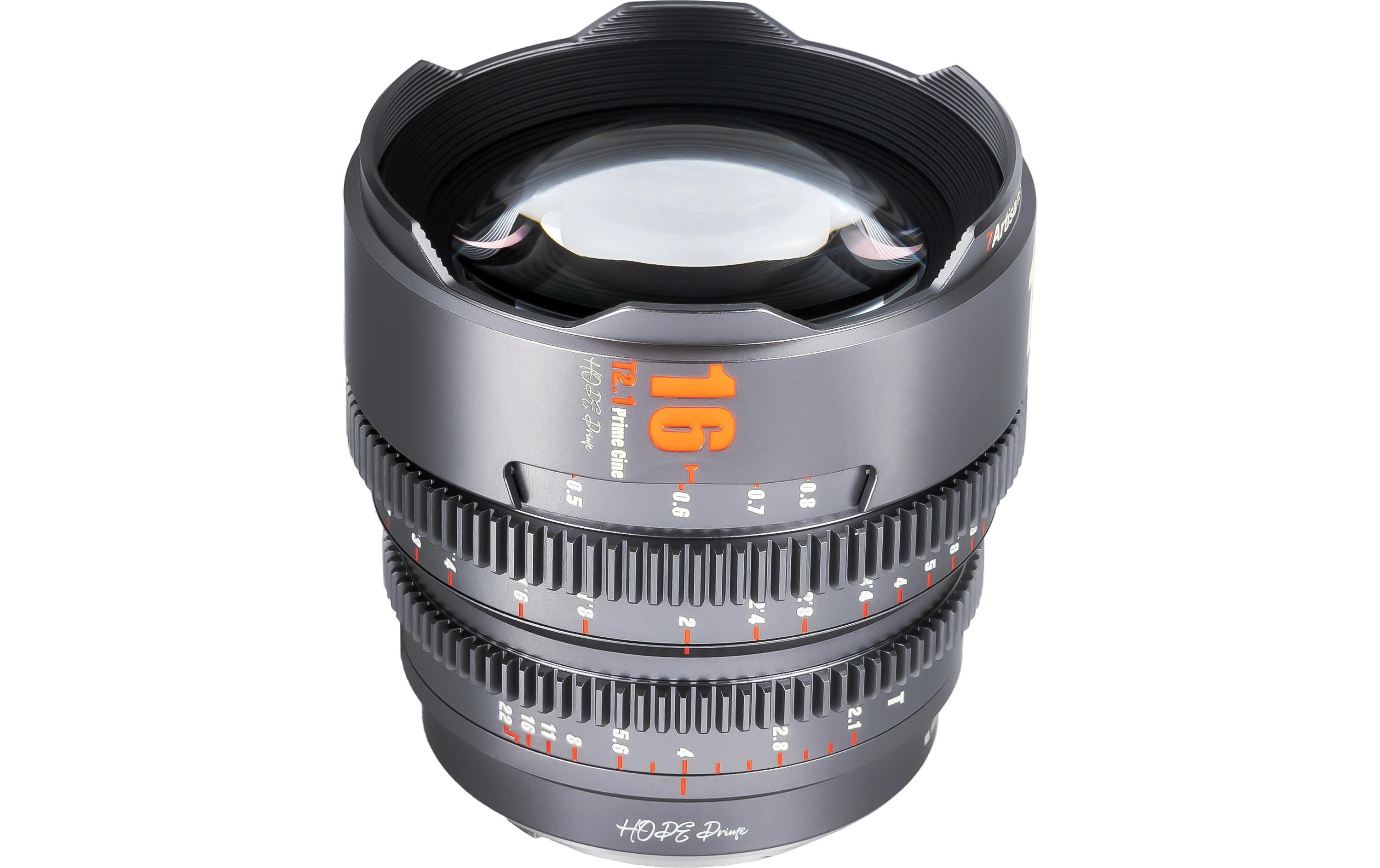 Festbrennweite 16mm T/2.1 – Sony E-Mount<br>Kompaktes, leichtes Objektiv für Kameras mit Super35-Sensoren
