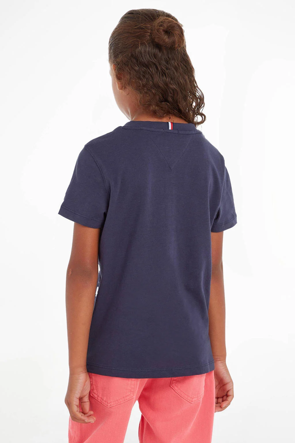 Tommy Hilfiger unisex T-shirt van katoen donkerblauw