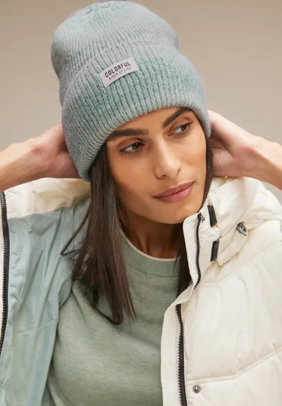 Beanie mit Farbverlauf - polar mint