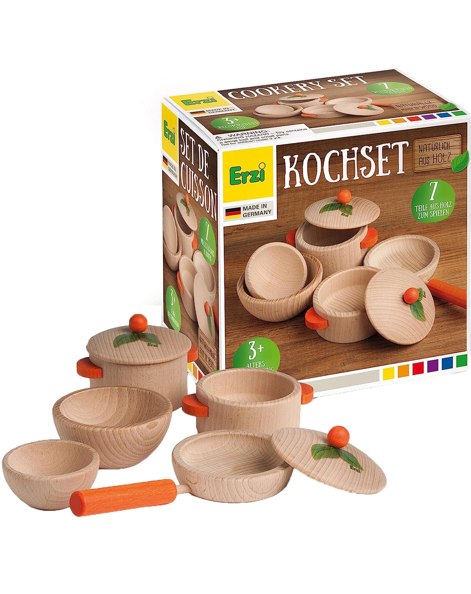 Holz-Kochset NATUR 7-teilig
