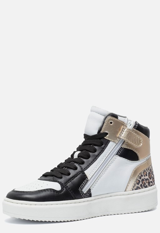 Muyters Sneakers zwart/wit Leer