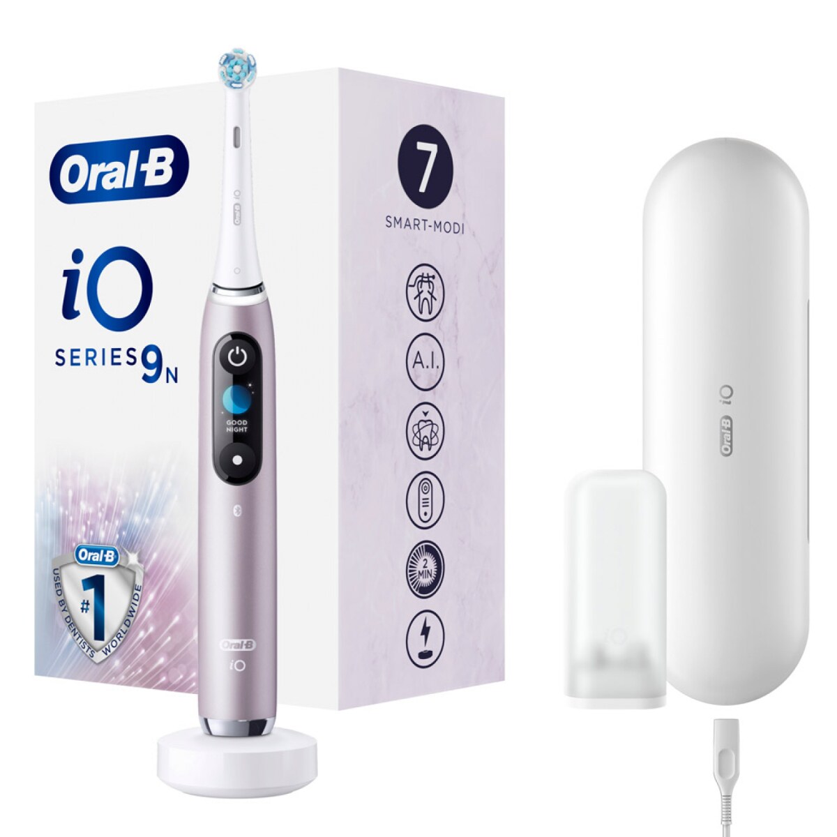 Oral-B iO Series 9N Elektrische Zahnbürste, Rose/Quartz