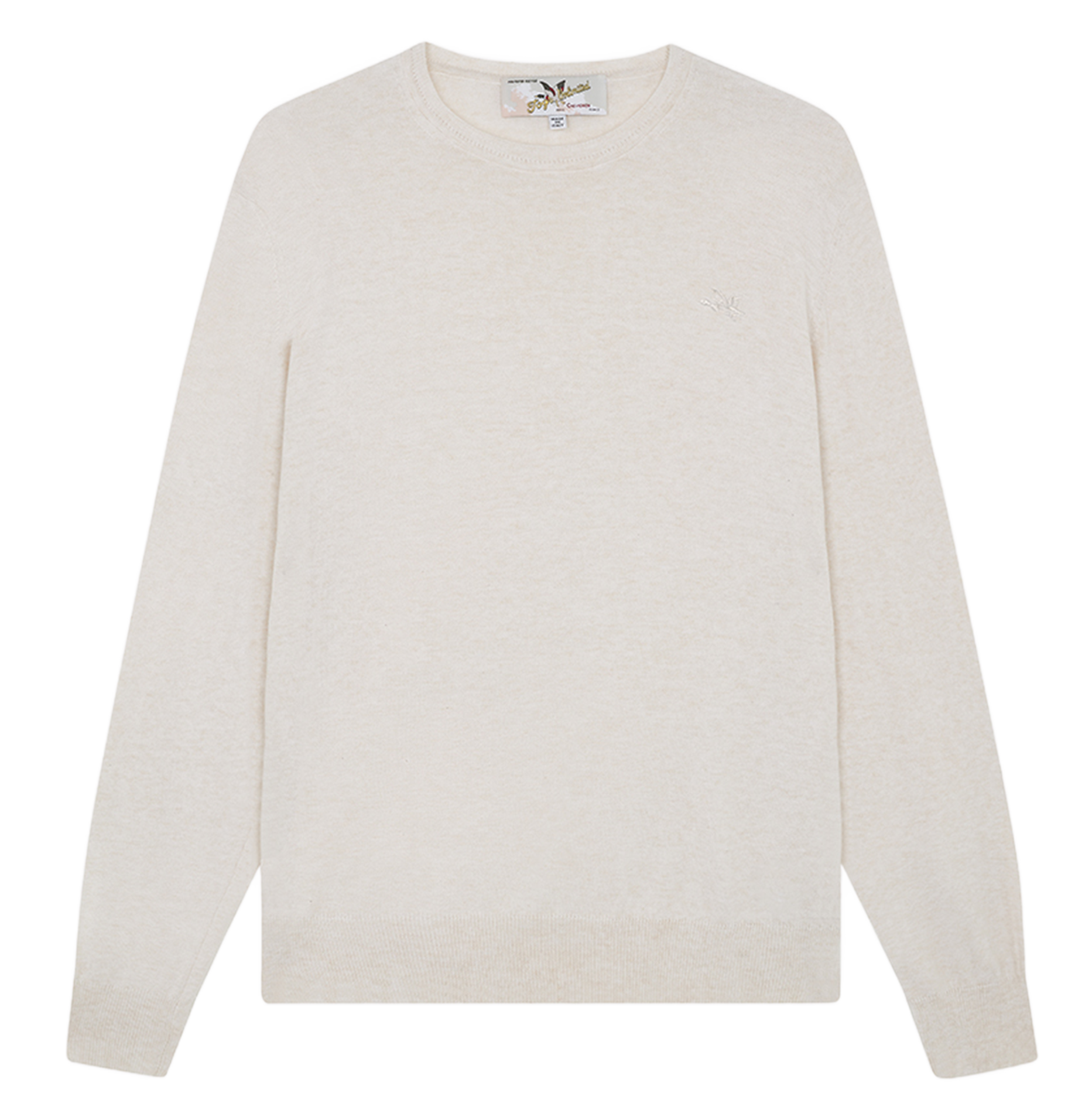 U TOGS - Pull col rond droit en coton | Beige