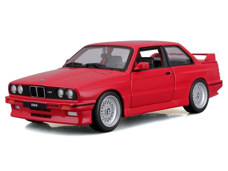 BBurago BMW M3 (E30) 1988 Rot 1:24 Sammlermodell im Massstab 1:24