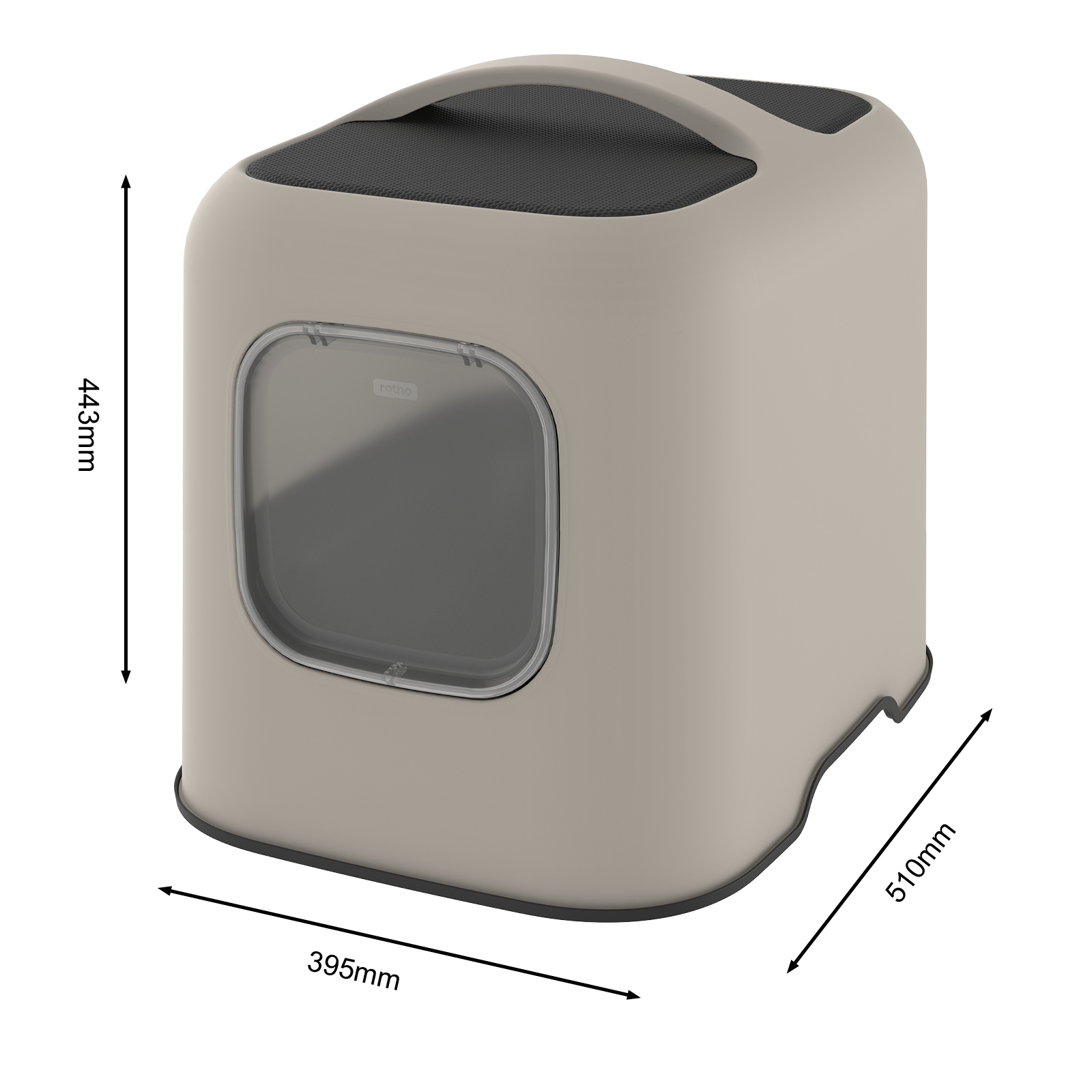 BIALA Katzentoilette Katzenklo inkl. Haube   Schaufel (4005207422) - Cappuccino