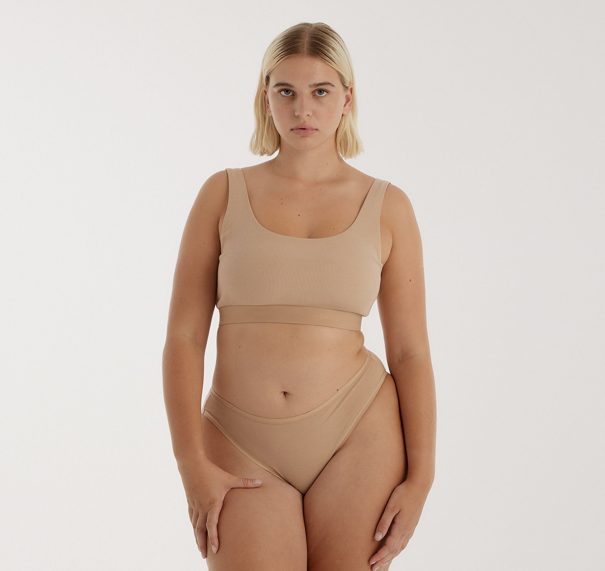 ORGANIC COTTON<br>Core Rib Tank Bralette