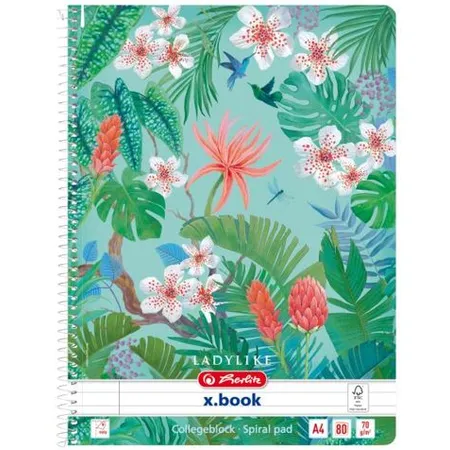Herlitz Spiralblock A4 Ladylike 80 Blatt, 1 Stück, 2-fach sortiert