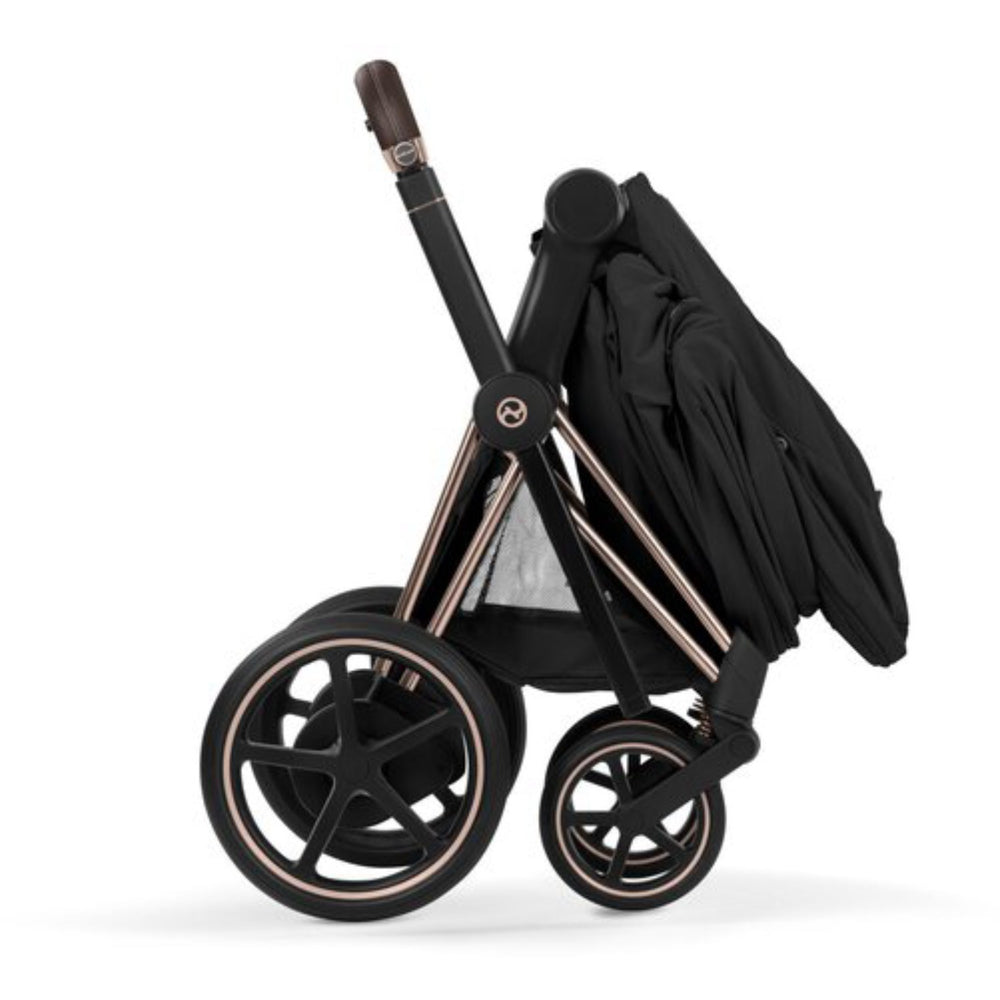 Køb Cybex Sepia Black/Black Epriam Comfort Rosegold Inklusiv Foldbar Liggedel