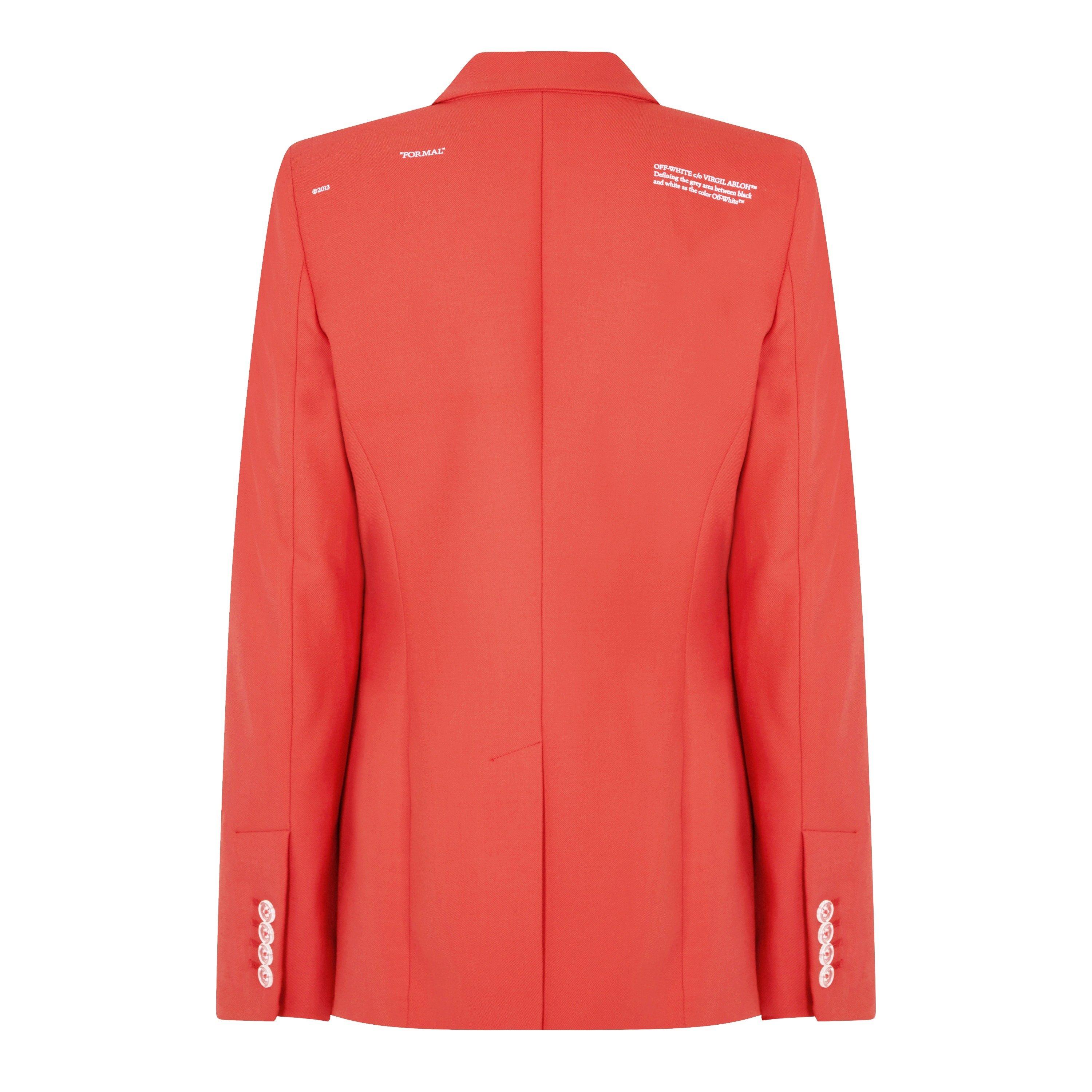 Off White Notch Lapel Blazer