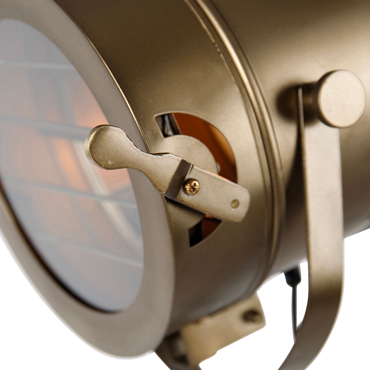 Smart tripod vloerlamp brons met hout studiospot incl. Wifi A60 - Radient
