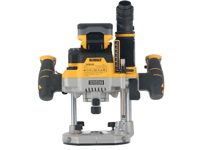 DeWALT DCW620H2-QW, Fod til justering af fræsedybde, Sort, Gul, 23000 rpm, 8 (5/16