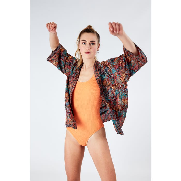 Veritas-Korte kimono print