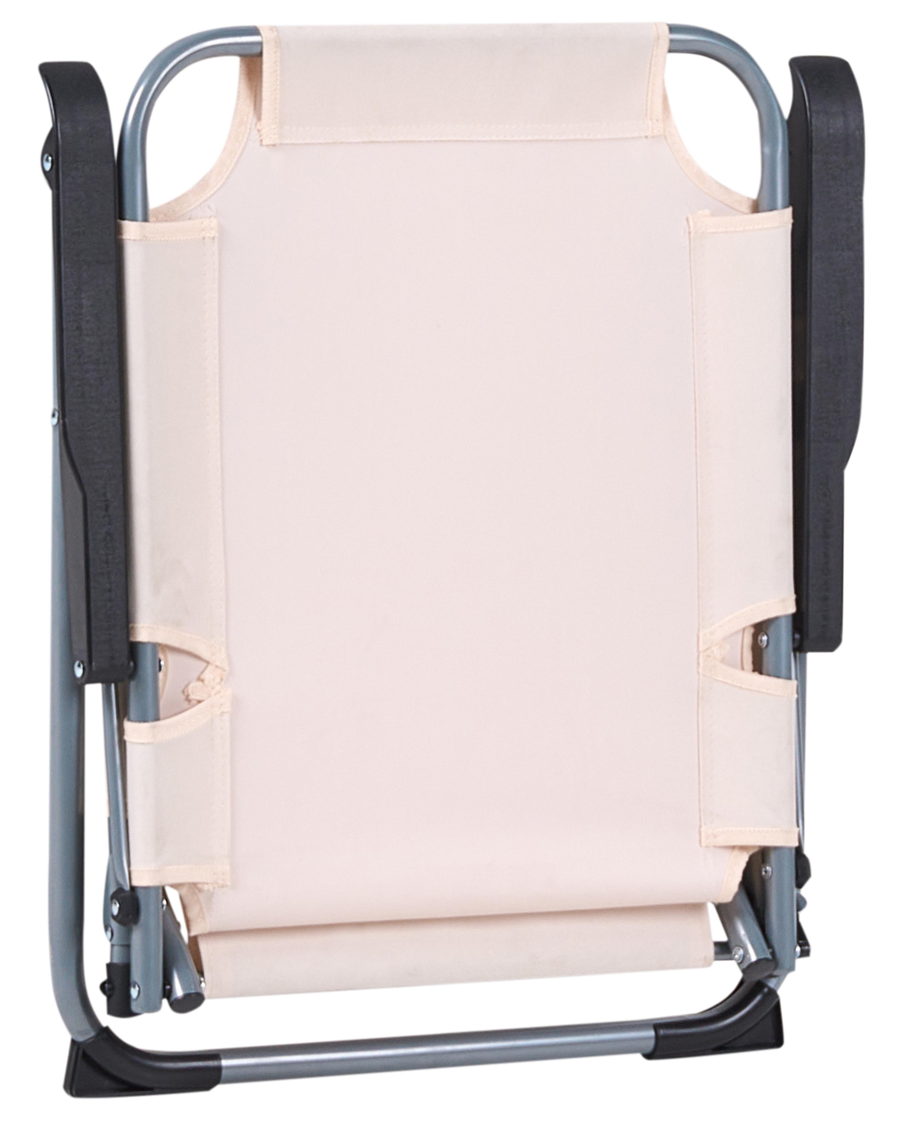 Set van 4 tuinstoelen GALATSI inklapbaar Metaal Beige