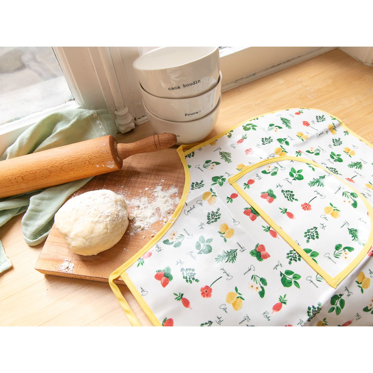 Tablier de cuisine imprimé potager Petit toi