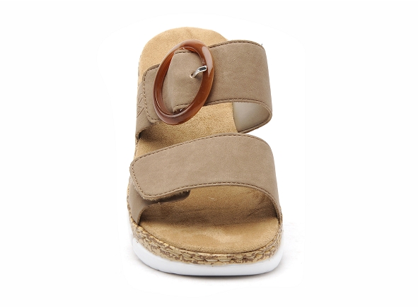 Rieker mules et sabots plats femme v2392 beige