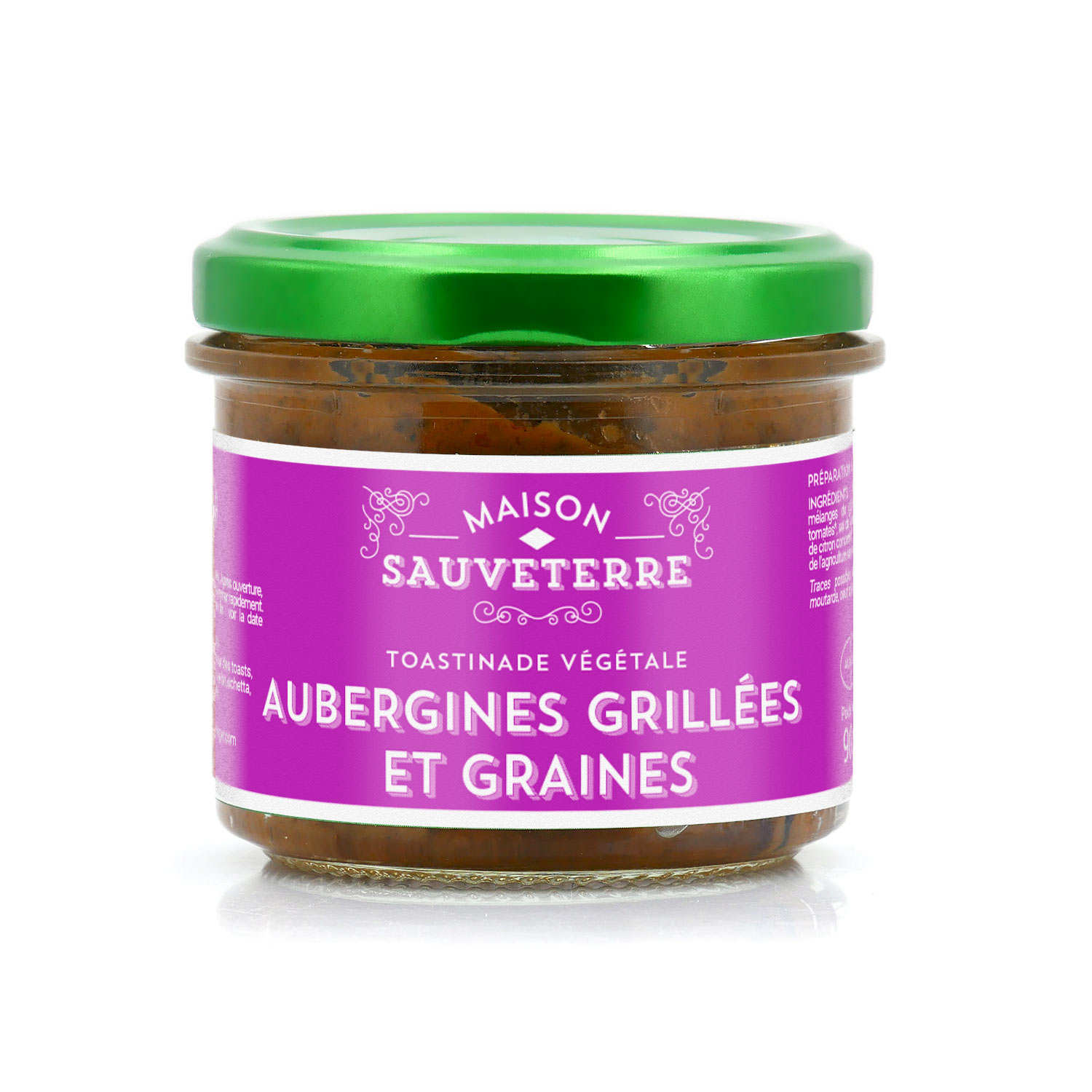 Toastinade d'aubergines grillées et graines (100% végétal)