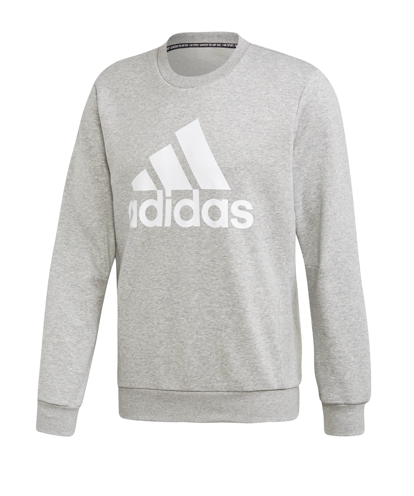 adidas MH Sport Badge Crew Sweatshirt Grau