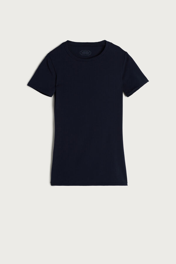 Camiseta de manga curta em algodão elástico Supima®