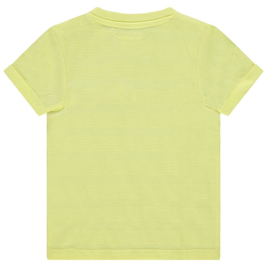 T-shirt manches courtes uni effet texturé pour bébé garçon - Jaune