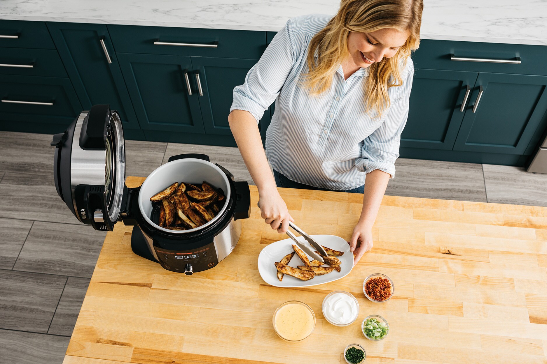 Ninja OL550EU Foodi 11-in-1 SmartLid Multikocher schwarz Multicooker