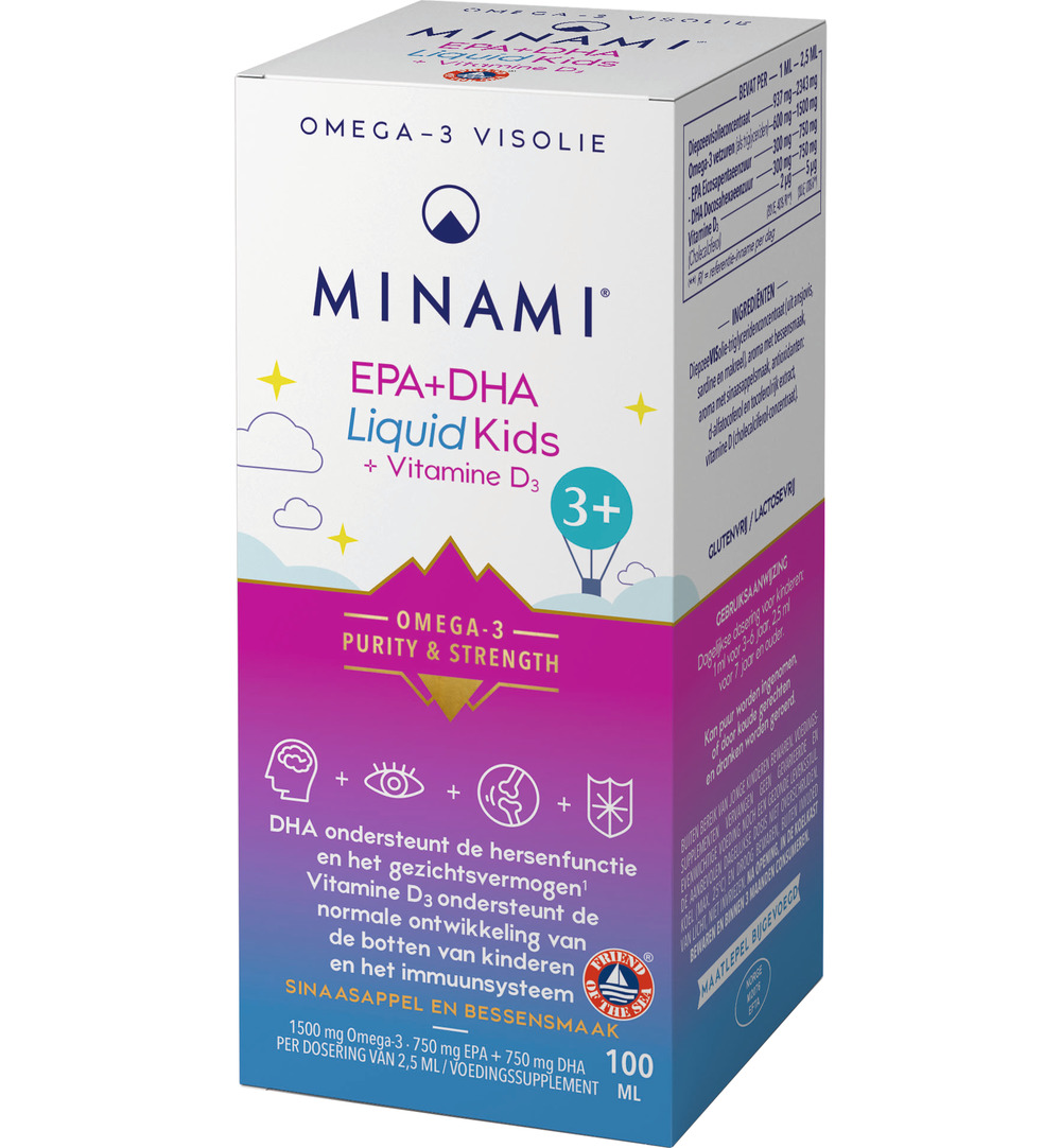 Minami Epa+Dha Liquid Kids + Vitamin D3 (100 ml)
