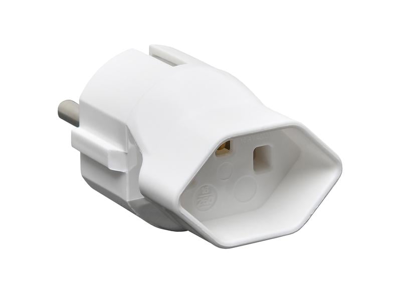 Schönenberger Reiseadapter CH – Schuko, Weiss Reiseadapter CH-T23 nach Schuko