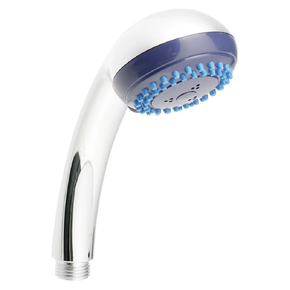 Pommeau de douche à 3 jets acier gris argenté