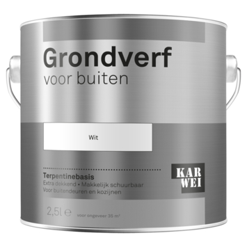 Karwei buitenlak grondverf wit 2,5 l