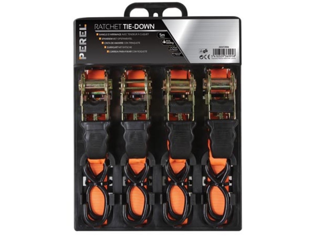 Toolland ARAT2554 2-delig spanbandset met ratel - 5 meter