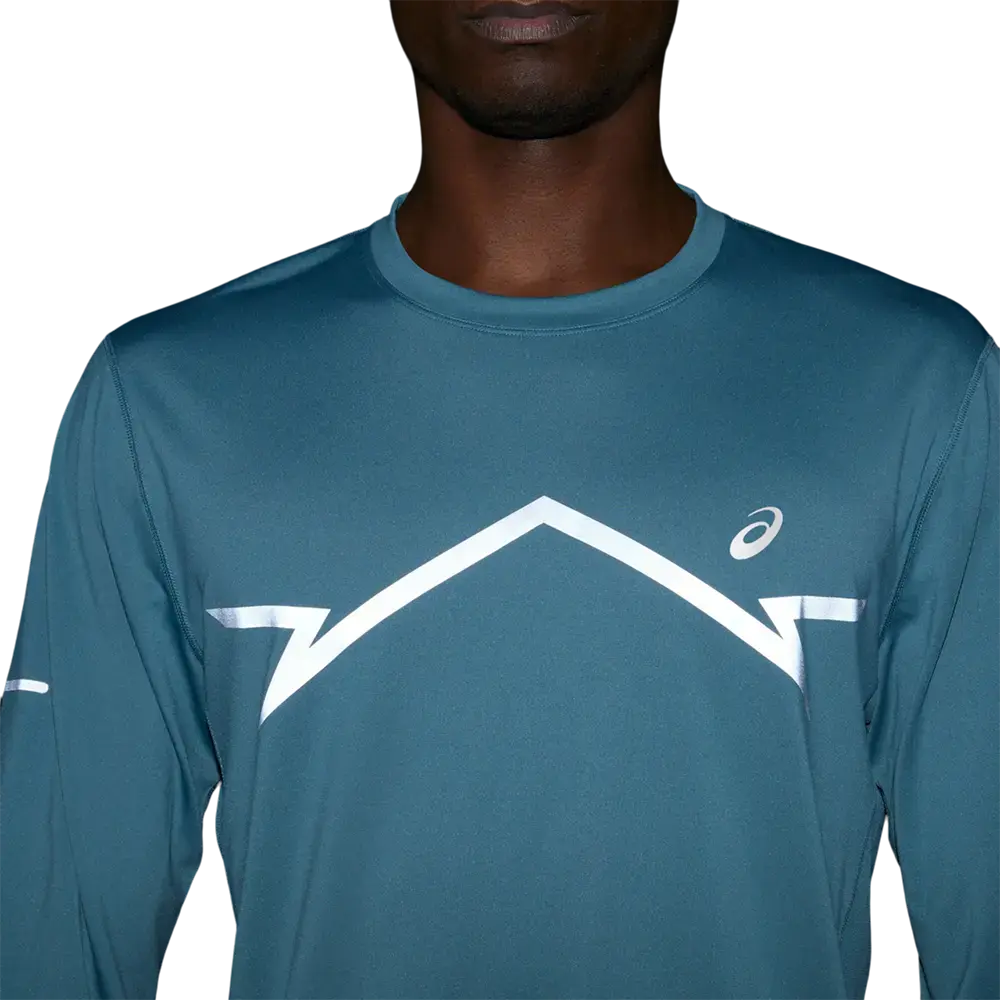 ASICS Lite-Show Hardloopshirt Lange Mouwen Blauw Heren