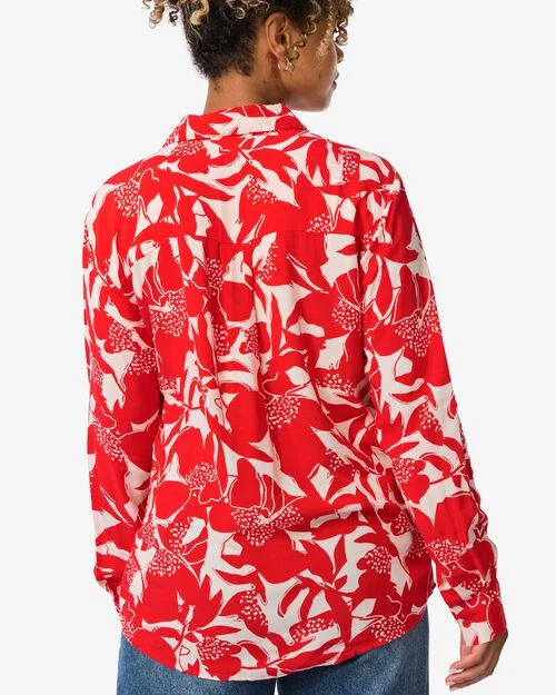 Chemisier pour femmes Bobbie fleurs rouge