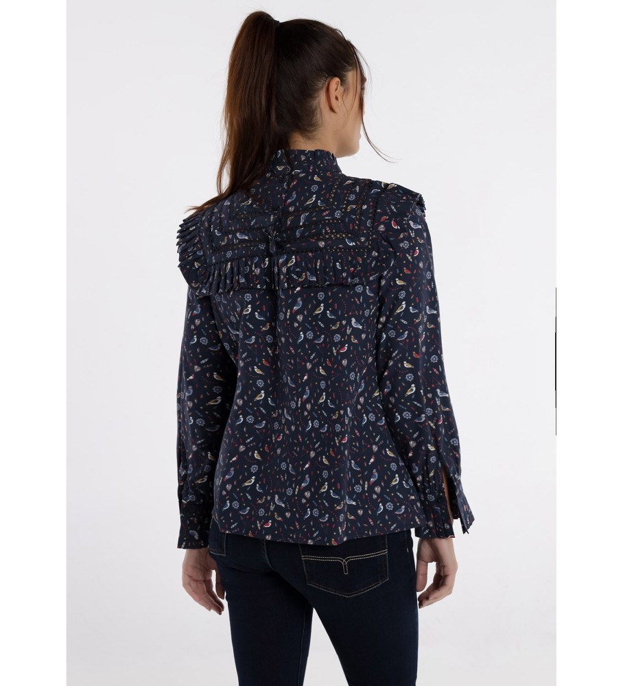 pássaros da blusa Lois