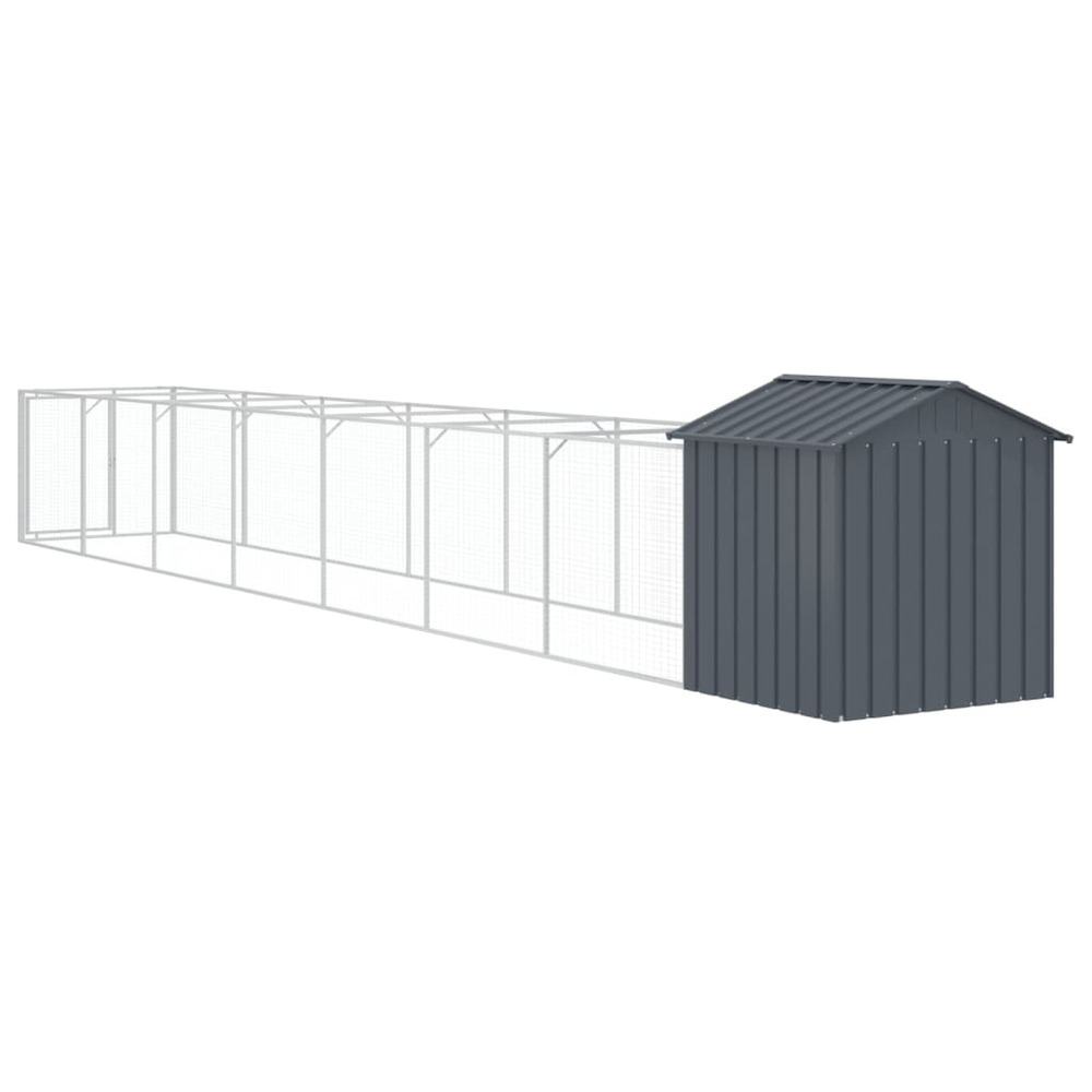 Niche pour chien avec toit anthracite 117x813x123 cm