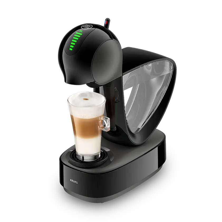Set: Infinissima Touch Kapselkaffeemaschine schwarz und Kapselhalter