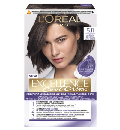 L’Oréal Cool creme 5.11 ultra as lichtbruin (1 set)