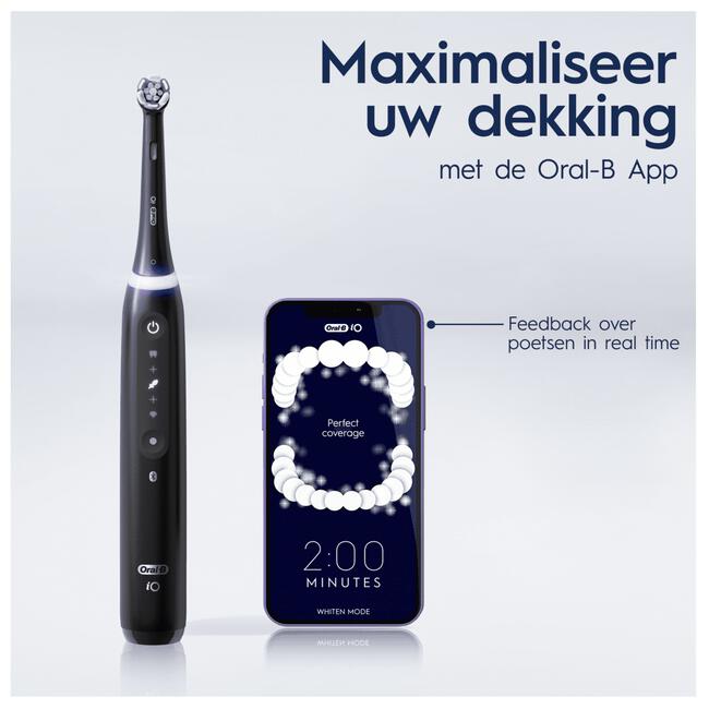 Oral-B iO 5 Zwart & Wit 2 Elektrische Tandenborstels By Braun