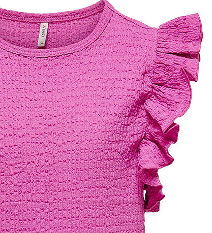 Kids Only T-shirt - KogEmma - Rosebud m. Struktur