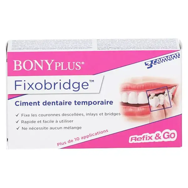 Kit Bonyf Bonyplus Fixobridge para fixação temporária de prótese dentária 7g