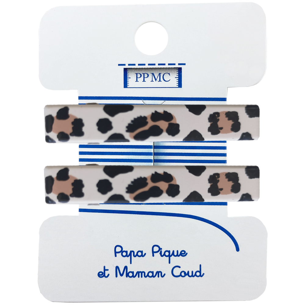 Barrette Croco Moyenne Leopard