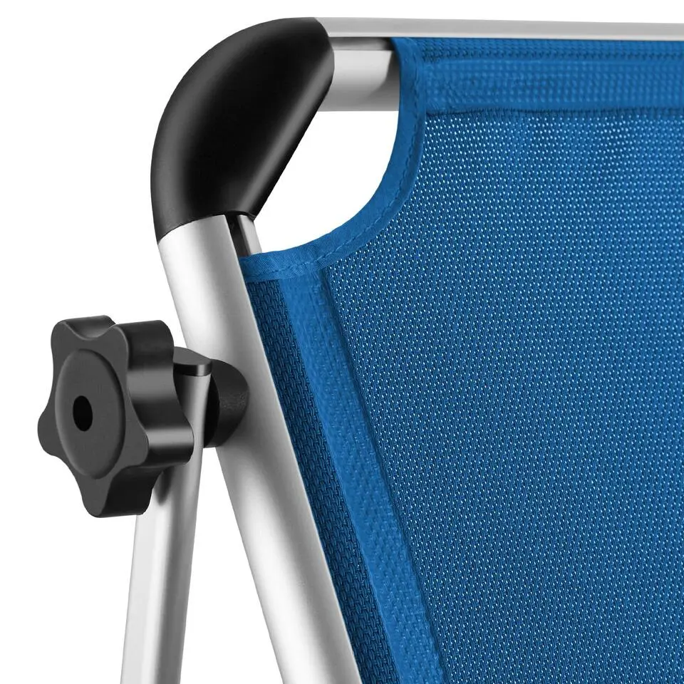 tectake Ligbed Aurelie van aluminium, 6 niveaus, Blauw