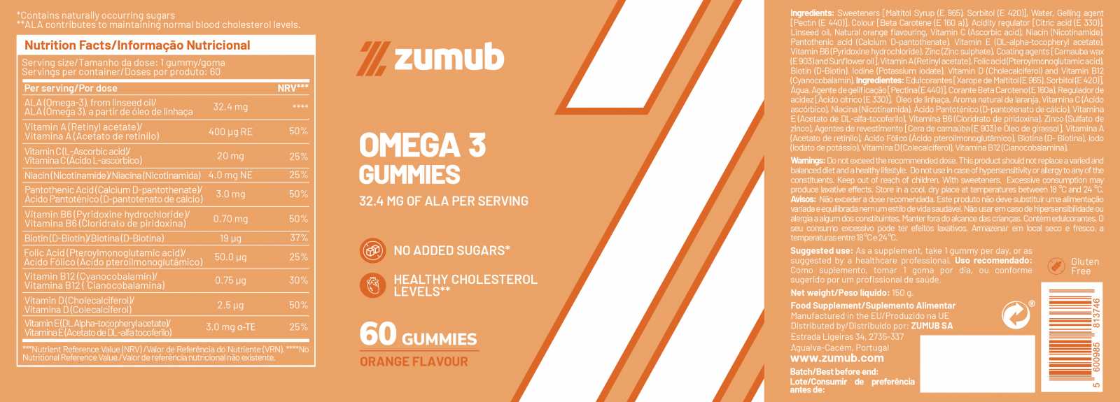 Zumub Ômega 3 60 Gomas